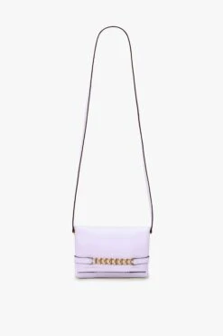 Victoria Beckham EXCLUSIVE Mini Chain Pouch With Long Strap In Lilac Leather