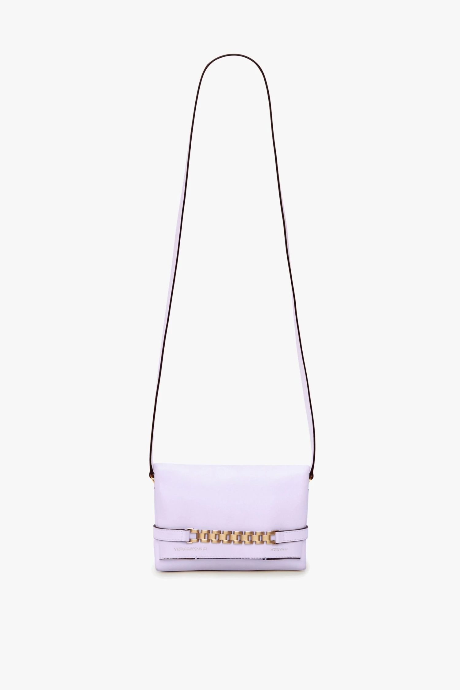 Victoria Beckham EXCLUSIVE Mini Chain Pouch With Long Strap In Lilac Leather 1 Victoria Beckham EXCLUSIVE Mini Chain Pouch With Long Strap In Lilac Leather