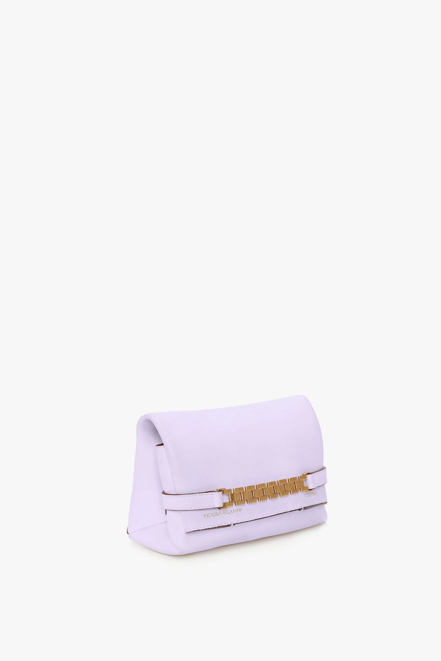 Victoria Beckham EXCLUSIVE Mini Chain Pouch With Long Strap In Lilac Leather 2 Victoria Beckham EXCLUSIVE Mini Chain Pouch With Long Strap In Lilac Leather - Image 2