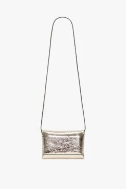 Victoria Beckham Mini Chain Pouch With Long Strap In Gold Leather -Victoria Beckham UntitledSession4666