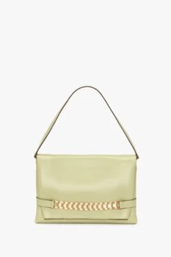 Victoria Beckham Chain Pouch With Strap In Avocado Leather