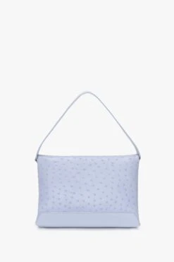 Victoria Beckham Chain Pouch With Strap In Frost Ostrich-Effect Leather -Victoria Beckham UntitledSession4740