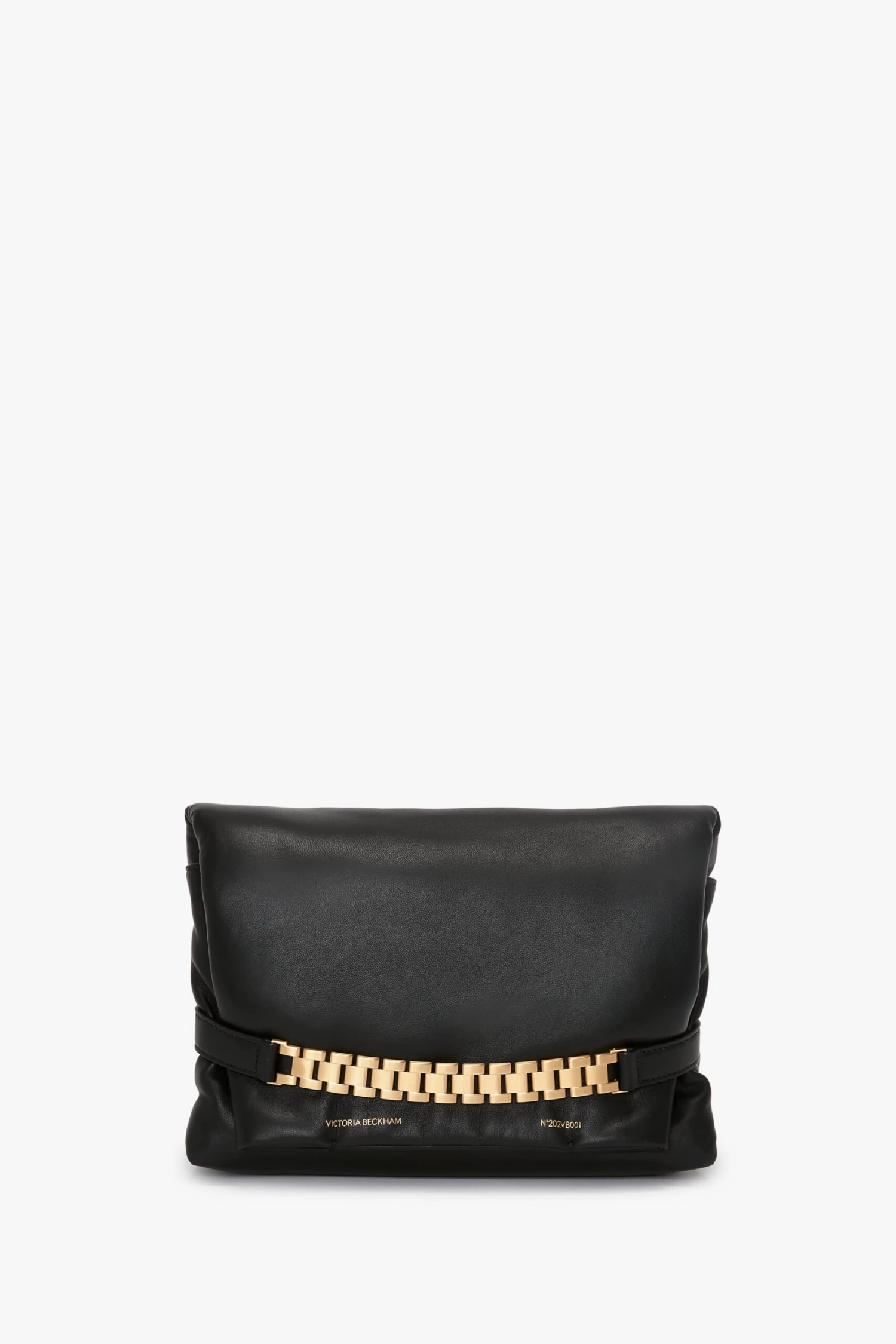 Victoria Beckham Puffy Chain Pouch With Strap In Black Leather 2 Victoria Beckham Puffy Chain Pouch With Strap In Black Leather - Image 2
