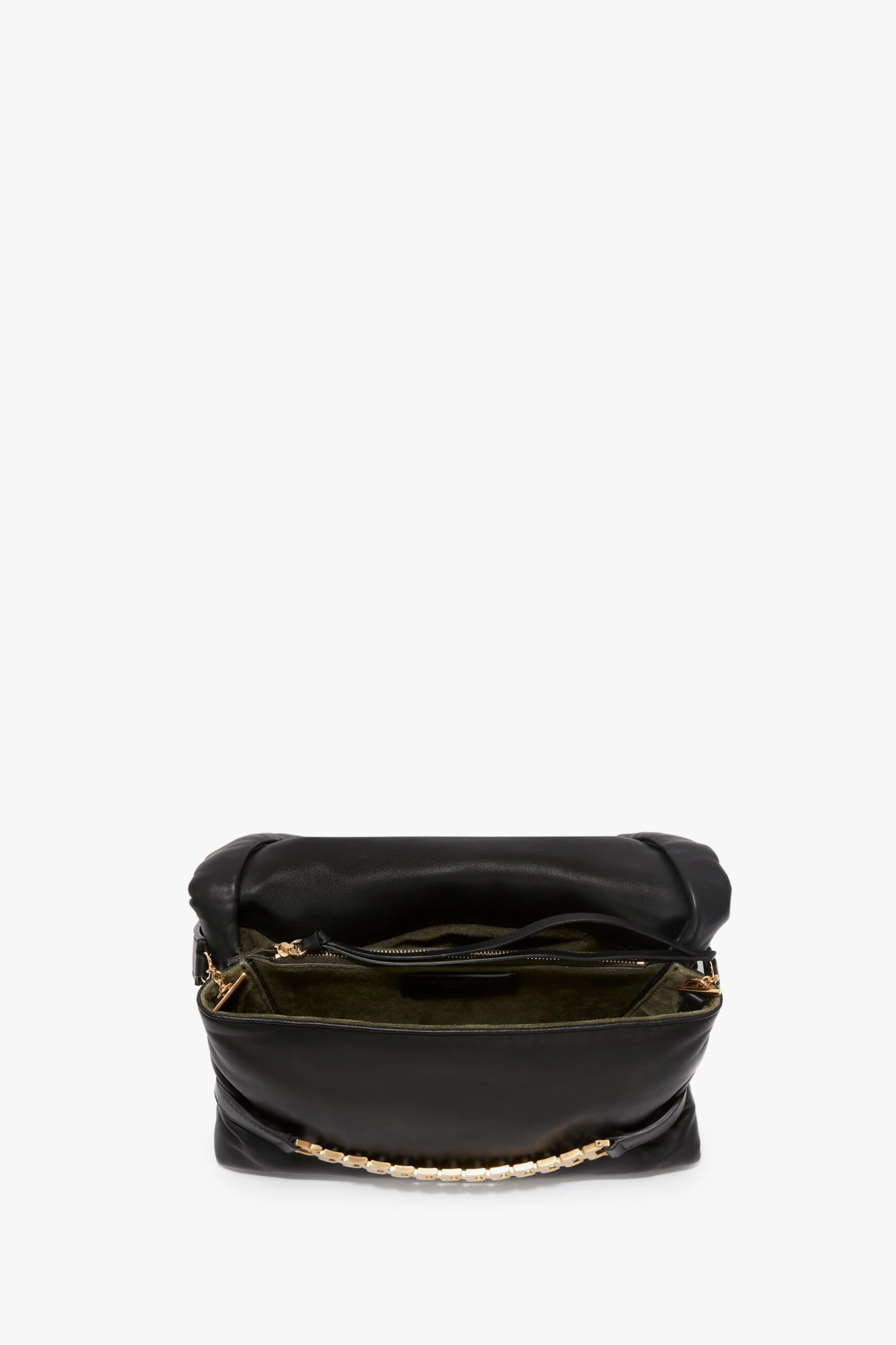 Victoria Beckham Puffy Chain Pouch With Strap In Black Leather 5 Victoria Beckham Puffy Chain Pouch With Strap In Black Leather - Image 5