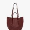 Victoria Beckham The Medium Tote In Burgundy Leather