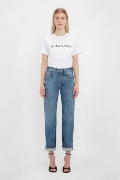 Victoria Beckham IT'S PARIS, BABY! T-shirt In White