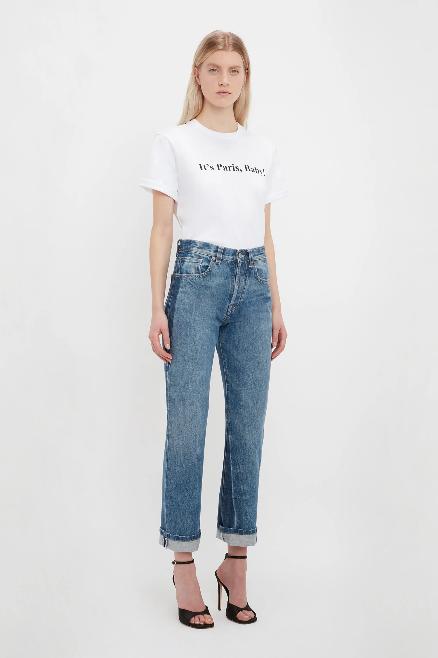 Victoria Beckham IT'S PARIS, BABY! T-shirt In White 2 Victoria Beckham IT'S PARIS, BABY! T-shirt In White - Image 2