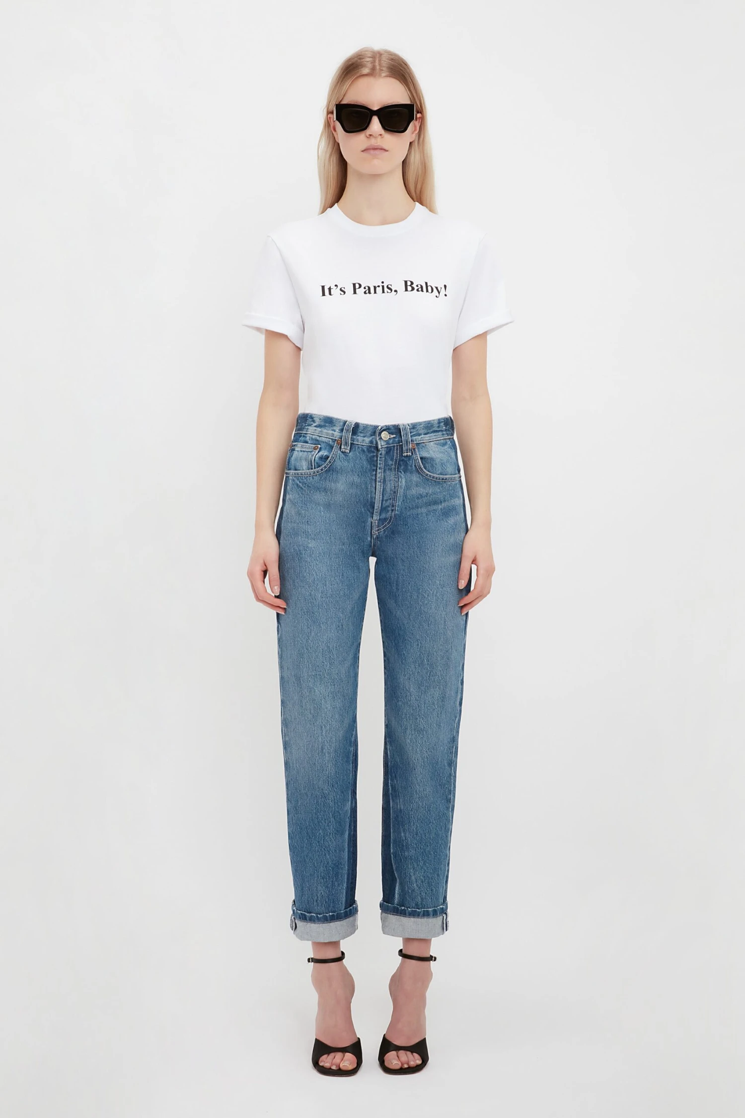 Victoria Beckham IT'S PARIS, BABY! T-shirt In White 6 Victoria Beckham IT'S PARIS, BABY! T-shirt In White - Image 6