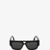 Victoria Beckham V Plaque Frame Sunglasses In Black