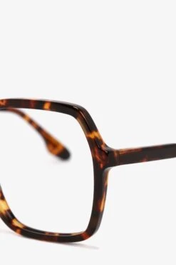 Victoria Beckham Guilloche Frame Opticals In Dark Havana -Victoria Beckham UntitledSession7104