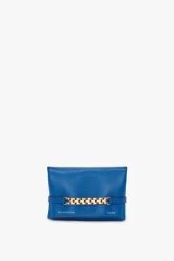 Mini Chain Pouch With Long Strap In Sapphire Blue -Victoria Beckham UntitledSession7173
