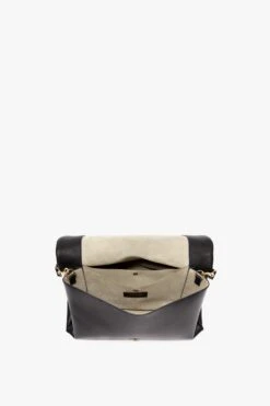 Victoria Beckham Jumbo Chain Pouch In Black Leather -Victoria Beckham UntitledSession7197