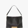 Victoria Beckham Jumbo Chain Pouch In Black Leather
