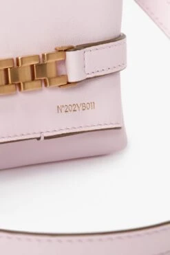Victoria Beckham EXCLUSIVE Mini Chain Pouch With Long Strap In Bubblegum Pink Leather -Victoria Beckham UntitledSession7209