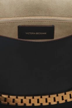Victoria Beckham Chain Pouch With Strap In Black Leather -Victoria Beckham UntitledSession8436copy