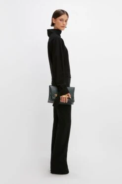 Victoria Beckham High Waisted Ponti Trouser In Black -Victoria Beckham UntitledSession9788