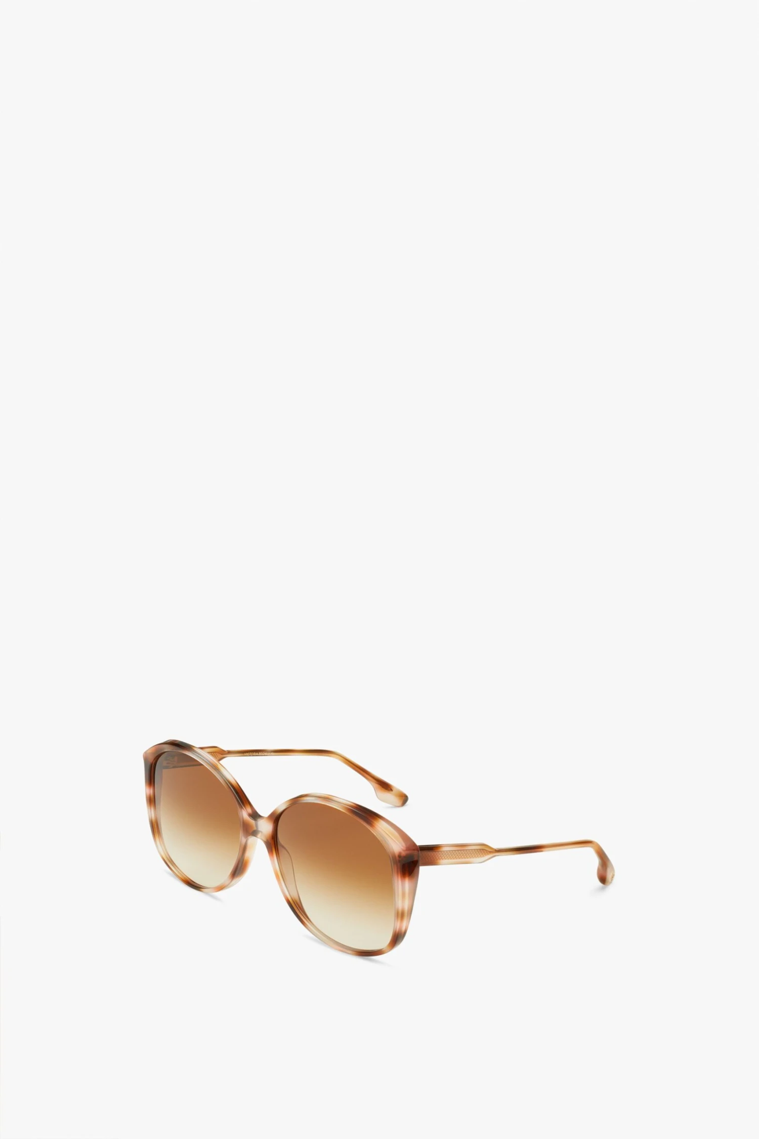 Victoria Beckham Faceted Round Sunglasses In Havana Rose 3 Victoria Beckham Faceted Round Sunglasses In Havana Rose - Image 3