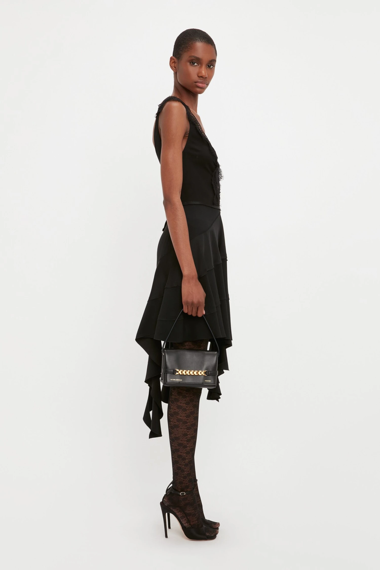 Victoria Beckham VB Monogram Tights In Black - Image 5