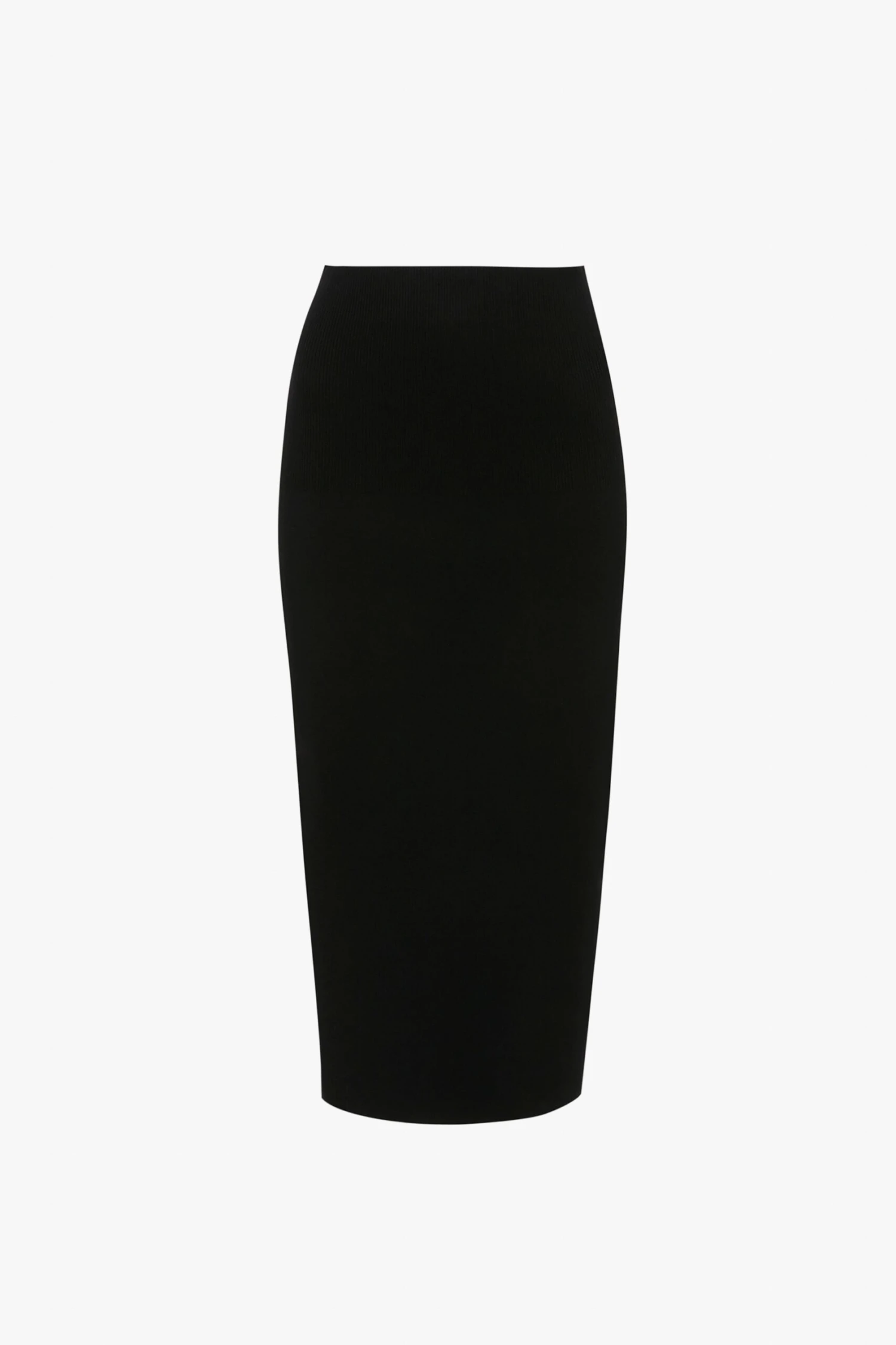 Victoria Beckham VB Body Fitted Midi Skirt In Black - Image 10
