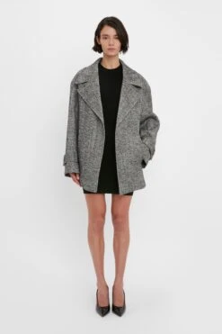 Victoria Beckham VB Body Mini Dress In Black -Victoria Beckham VICTORIA BECKHAM VB BODY MINI DRESS IN BLACK 1222KDR003661A BLACK STYLES MODEL 6 JPG A3