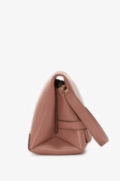 Victoria Beckham Chain Pouch With Strap In Truffle Leather -Victoria Beckham VictoriaBeckham ChainPouchWithStrapInTruffleLeather B223AAC004769A Side Model3 3 JPG