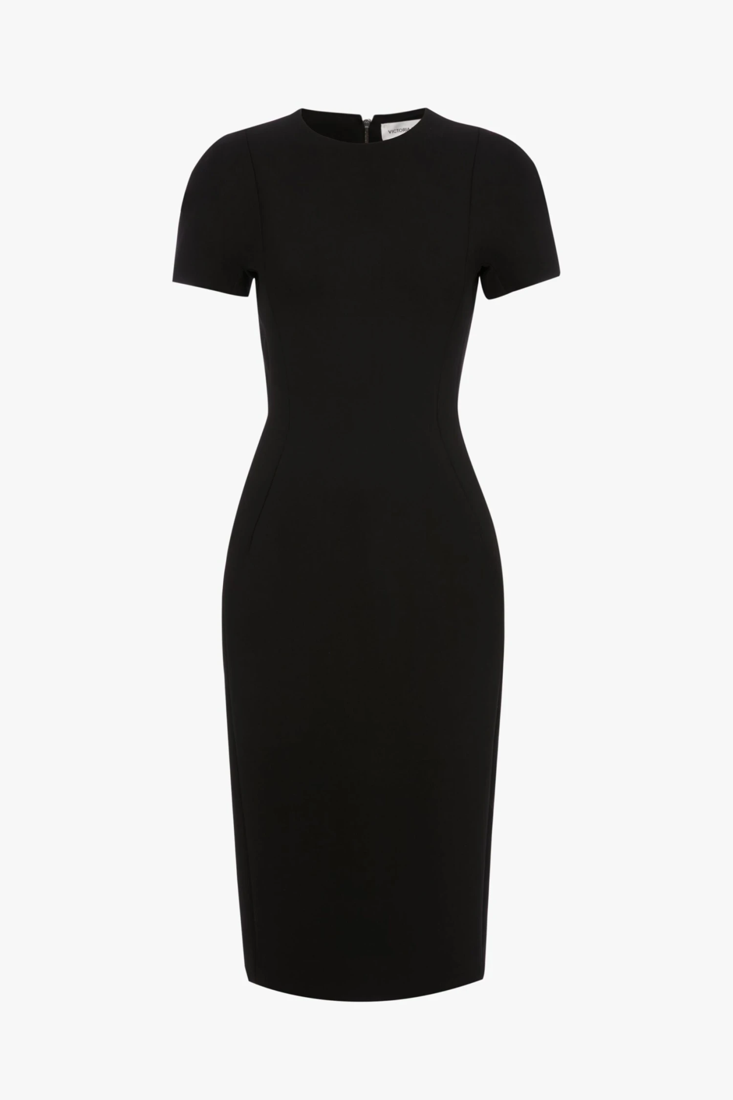 Victoria Beckham Spiral Fitted T-Shirt Dress In Black - Image 10