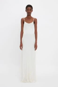 Victoria Beckham Floor-Length Cami Dress In Ivory