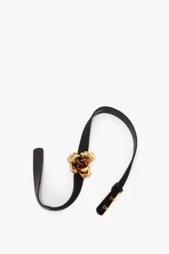 Victoria Beckham Exclusive Flower Belt In Black And Gold -Victoria Beckham VictoriaBeckham FlowerBelt GOLD 1123ABL004581A6