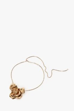 Victoria Beckham Exclusive Flower Necklace In Gold -Victoria Beckham VictoriaBeckham FlowerNecklace GOLD 1123AJW004585A