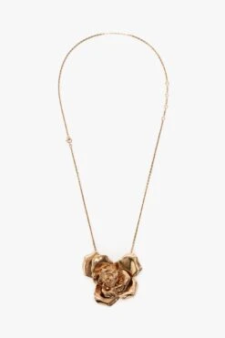 Victoria Beckham Exclusive Flower Necklace In Gold