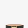 Victoria Beckham Jumbo Frame Belt In Dark Forest Croc-Effect Leather
