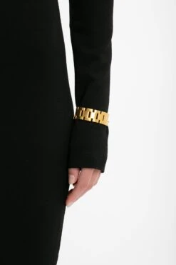 Victoria Beckham Long Sleeve T-Shirt Fitted Dress In Black -Victoria Beckham VictoriaBeckham LongSleeveT ShirtFittedDressInBlack BLACK 1423WDR004987A Detail Model5 2 JPG 43efceb7 ae7b 4259 8624 1b7bbd4fe207