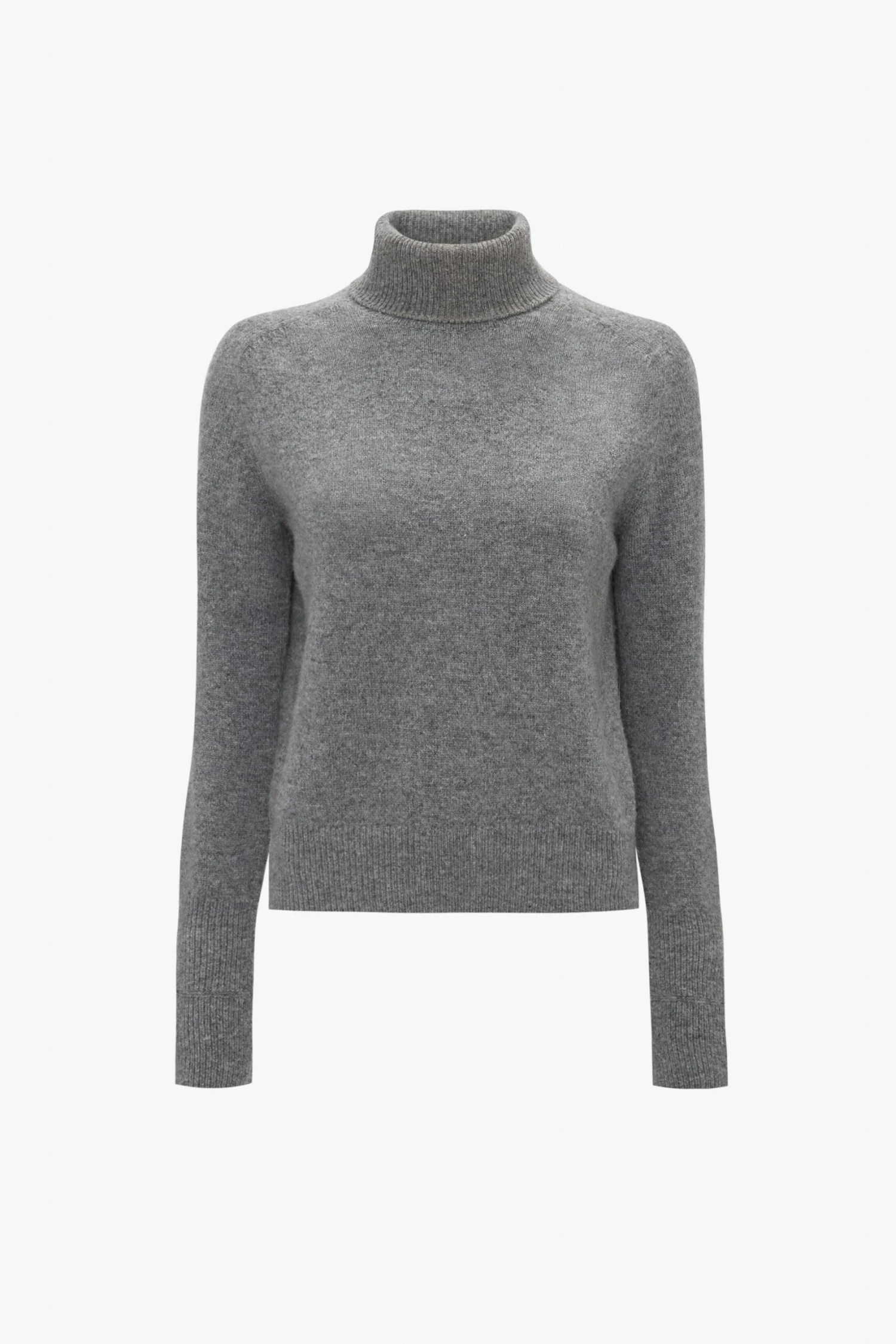 Victoria Beckham Polo Neck Jumper In Grey Melange 6 Victoria Beckham Polo Neck Jumper In Grey Melange - Image 6