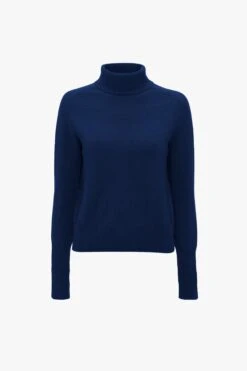 Victoria Beckham Polo Neck Jumper In Navy -Victoria Beckham VictoriaBeckham PoloNeckJumperInNavy 1423KJU005045A FLAT JPGcopy 7ea92bcd ba22 4946 99ad 668aeb0455a2