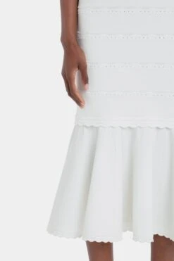 Victoria Beckham Stretch Knit Sleeveless Flared Dress In White -Victoria Beckham VictoriaBeckham SleevelessFlaredDressInWhite WHITE 1223KDR004541A 2700 4050 247 WHITE LR HR Detail Model5 JPG3