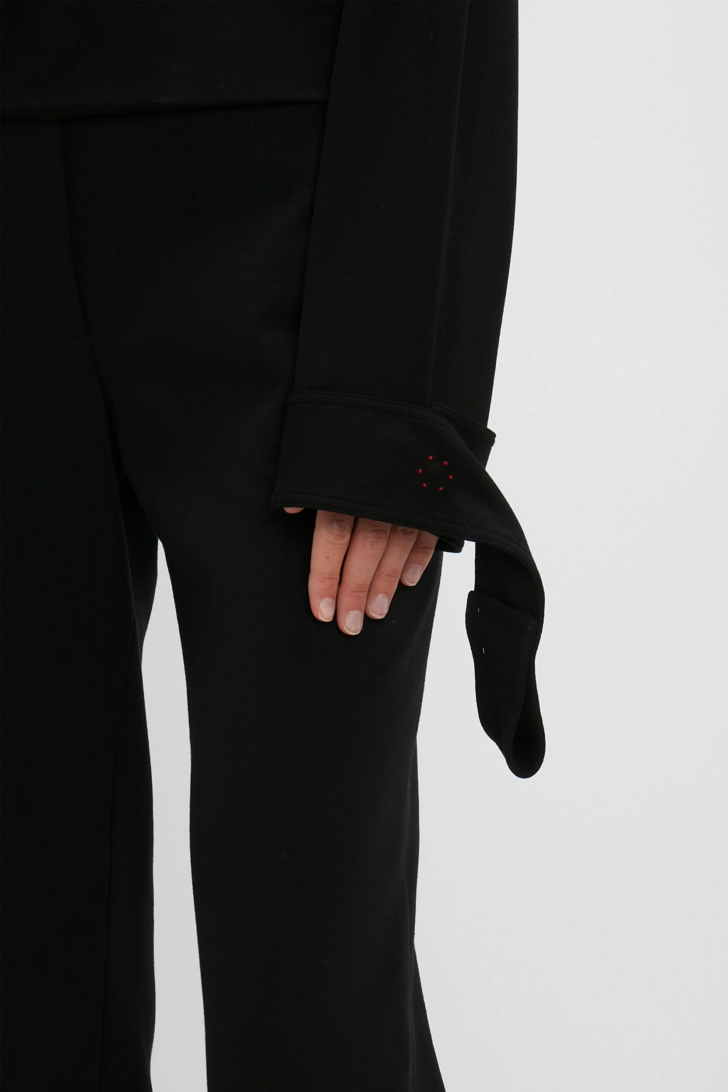 Victoria Beckham High Waisted Ponti Trouser In Black - Image 5